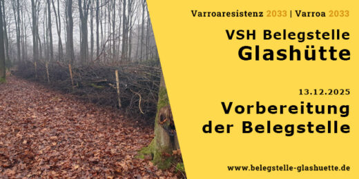 Vorbereitung der Belegstelle